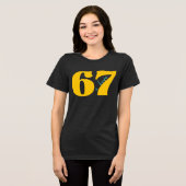 Classic 67 Meme - I Liebe SIX Sieben Tri-Blend Shirt (Vorderseite voll)