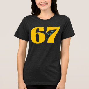 Classic 67 Meme - I Liebe SIX Sieben Tri-Blend Shirt