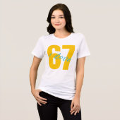 Classic 67 Meme - I Liebe SIX Sieben Tri-Blend Shirt (Vorderseite voll)