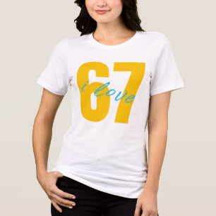 Classic 67 Meme - I Liebe SIX Sieben Tri-Blend Shirt
