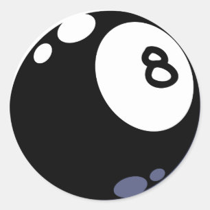 Classic 8 Ball Runder Aufkleber