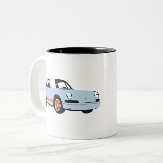 Classic 911 Racing Livery Zweifarbige Tasse (Vorderseite Links)