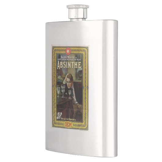 Classic Absinthe Poster Flachmann (Links)