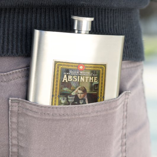 Classic Absinthe Poster Flachmann (Beispiel)
