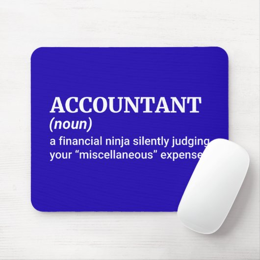 Classic Accountant Joke Mousepad (Mit Mouse)