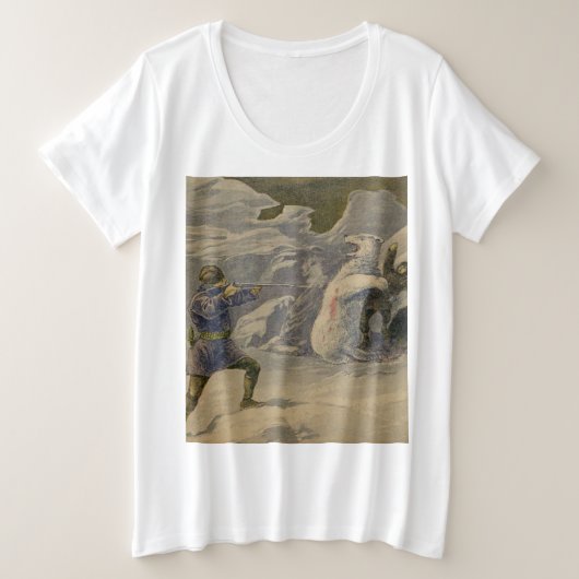 Classic Adventure-Comic Große Größe T-Shirt (Design vorne)