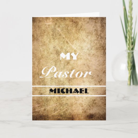 Classic Aged Paper Pastor Appreciation Card Karte (Vorderseite)
