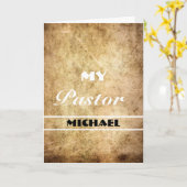 Classic Aged Paper Pastor Appreciation Card Karte (Gelbe Blume)