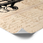 Classic Airplane Antique Aviation Art Skript Poster (Ecke)