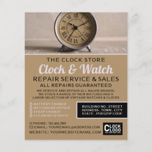 Classic Alarm Clock, Horologin Advertising Flyer