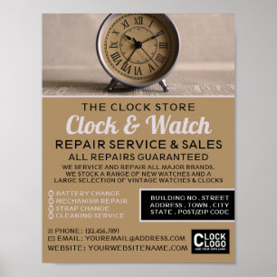 Classic Alarm Clock, Horologin Advertising Poster