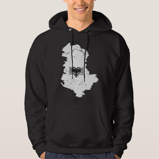 Classic Albania Double Head Eagle Shqiponja Albani Hoodie (Vorderseite)