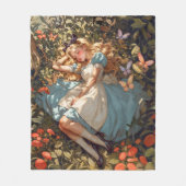 Classic Alice träumt von Wonderland Fleecedecke (Vorderseite)