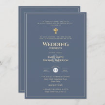 CLASSIC All-in-1 Dusty Blue Gold Katholic Wedding