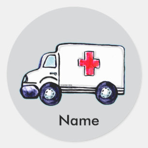 Classic Ambulance Runder Aufkleber