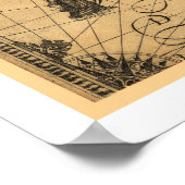 Classic America Map 1600 Poster (Ecke)