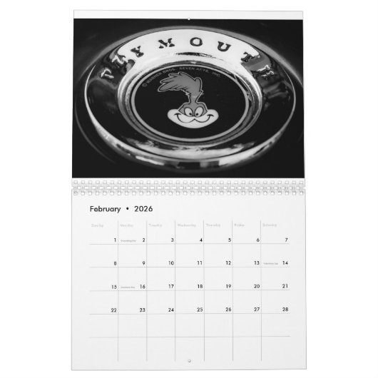 Classic American Automobile Calendar Kalender (Feb 2026)