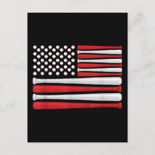 Classic American Baseball Flag - Vintager Baseball Begleitkarte
