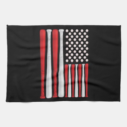 Classic American Baseball Flag - Vintager Baseball Geschirrtuch (Horizontal)