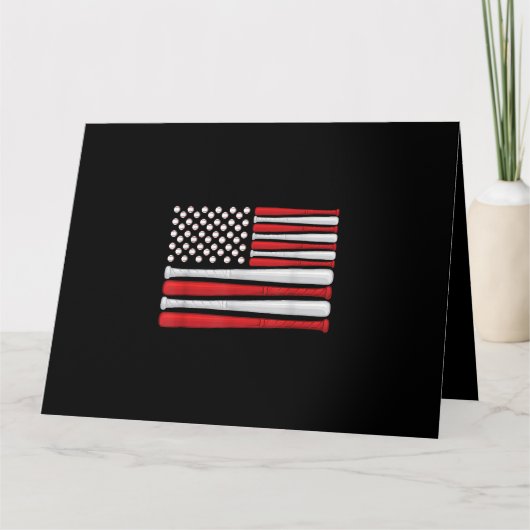 Classic American Baseball Flag - Vintager Baseball Karte (Vorderseite)