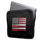 Classic American Baseball Flag - Vintager Baseball Laptopschutzhülle (Vorderseite Links)