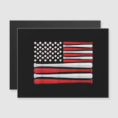 Classic American Baseball Flag - Vintager Baseball Magnetkarte (Vorne/Hinten)