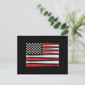 Classic American Baseball Flag - Vintager Baseball Postkarte (Stehend Vorderseite)