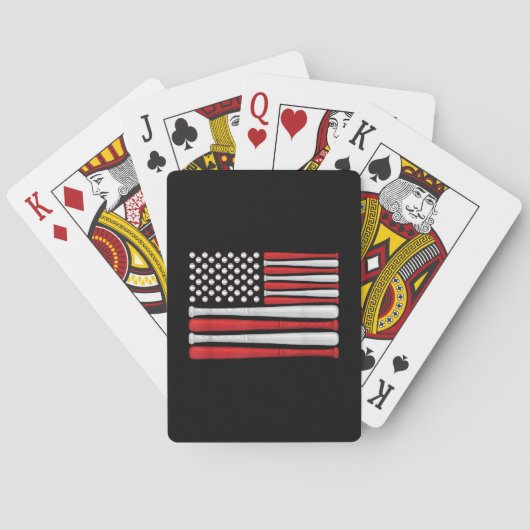 Classic American Baseball Flag - Vintager Baseball Spielkarten (Rückseite)