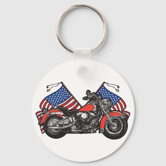 Classic American Biker Schlüsselanhänger (Vorderseite)