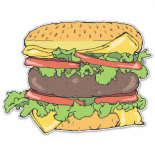Classic American Cheeseburger Gourmet Burger Aufkleber