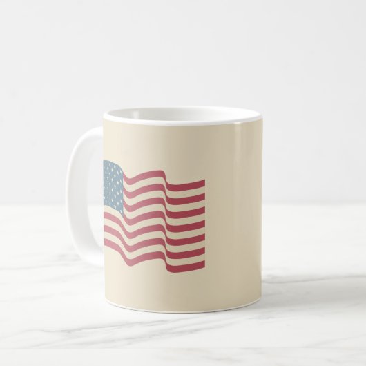 Classic American Flag Coffee Tasse (Vorderseite Links)