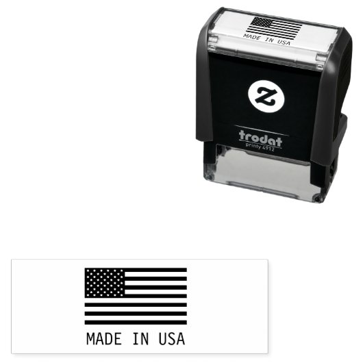 Classic American Flag Made in USA Business Permastempel (Beispiel)