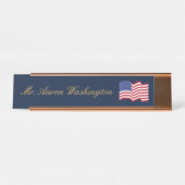 Classic American Flag Name Plate  Schreibtischnamensplakette (Vorderseite )