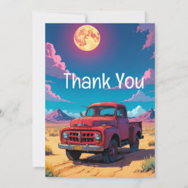 Classic American Lieferwagen Truck Dankeskarte