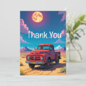 Classic American Lieferwagen Truck Dankeskarte (Stehend Vorderseite)