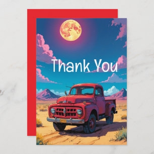 Classic American Lieferwagen Truck Dankeskarte