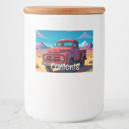 Classic American Lieferwagen Truck Lebensmitteletikett