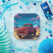 Classic American Lieferwagen Truck Pappteller (Party)