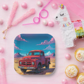 Classic American Lieferwagen Truck Pappteller (Party)