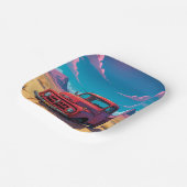 Classic American Lieferwagen Truck Pappteller (Gewinkelt)