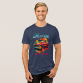 Classic American Lieferwagen Truck Tri-Blend Shirt (Vorderseite voll)