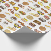 Classic American Lunch Counter Greasy Spoon Diner Geschenkpapier (Ecke)