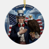 Classic American Patriotism Keramik Ornament (Vorne)