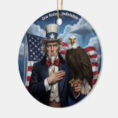 Classic American Patriotism Keramik Ornament (Links)