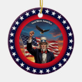 Classic American Patriotism Keramik Ornament (Vorne)