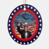 Classic American Patriotism Keramik Ornament (Links)