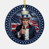Classic American Patriotism Keramik Ornament (Vorne)