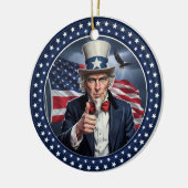 Classic American Patriotism Keramik Ornament (Links)