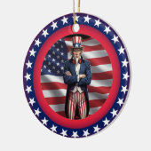 Classic American Patriotism Keramik Ornament (Links)