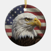 Classic American Patriotism Keramik Ornament (Vorne)